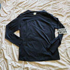 Love & Sport Black long sleeve activewear top NWT Women Plus Sz XXL Athleisure
